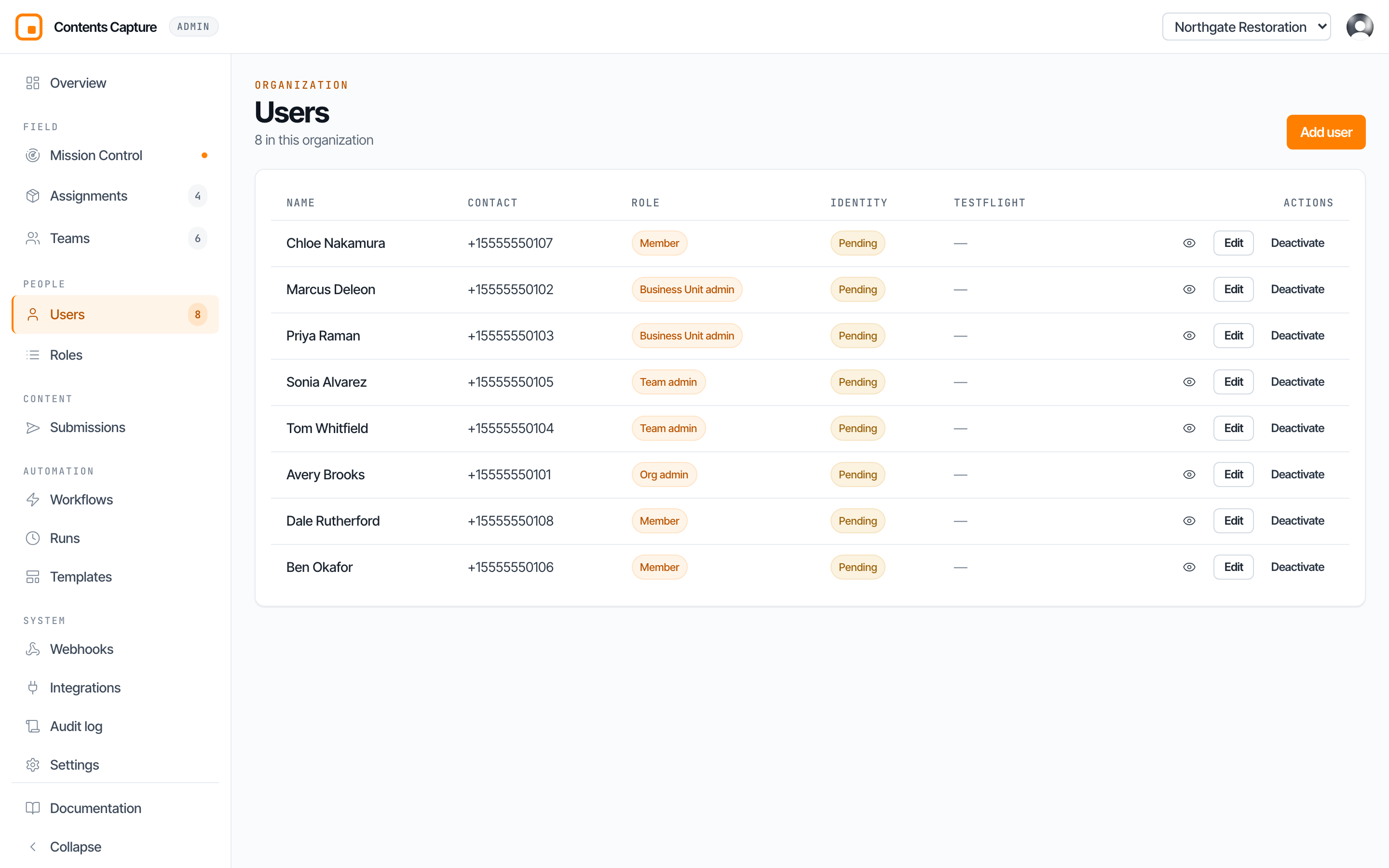 The Users directory