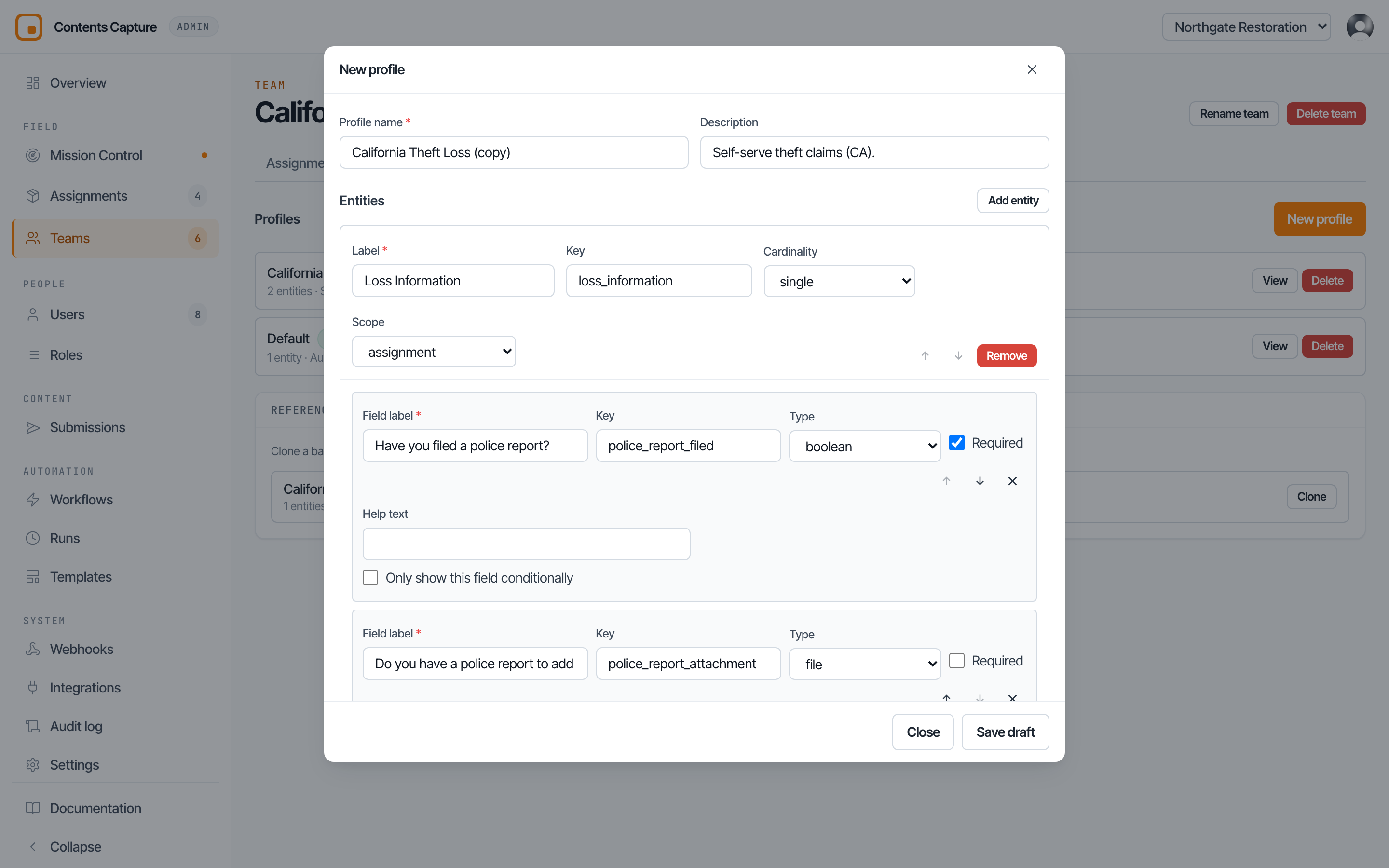 Cloning a reference profile